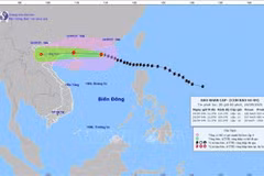 Path of Typhoon No. 9 as of 4 am on September 24. (Photo published by VNA)