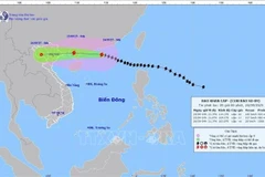 Path of Typhoon No. 9 as of 4 am on September 24. (Photo published by VNA)