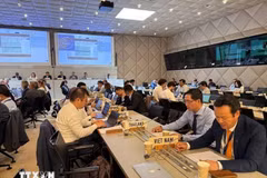 Ambassador Mai Phan Dung, Head of the Vietnamese Delegation in Geneva (first from right). Photo: VNA