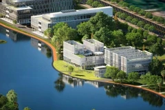 Illustration of part of the digital technology and mixed-use park project in Hanoi Tay Tuu and Phu Dien wards. (Photo: FPT)