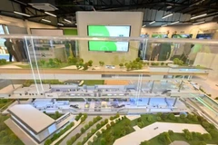 A 3D model of the Clementi Interchange Station on display at the Cross Island Line Phase 2 Project Information Centre in Clementi on Jul 7, 2025. (Photo: CNA)