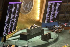 A UN session adopts the Hanoi Convention on December 24, 2024 (Photo: VNA)