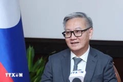 Lao Minister of Foreign Affairs Thongsavanh Phomvihane in the interview. (Photo: VNA)