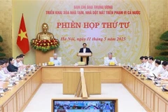PM Pham Minh Chinh speaks at the meeting. (Photo: VNA)