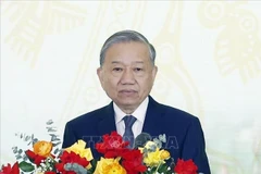 Party General Secretary To Lam delivers the opening remarks at the 13th Party Central Committee's 15th meeting. (Photo: VNA)