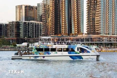 A cruise ship takes visitors tour Ho Chi Minh City on the Sai Gon River. (Photo: VNA)