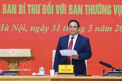 Prime Minister Pham Minh Chinh, who also serves as Secretary of the Government Party Committee, speaks at the conference. (Photo: VNA)