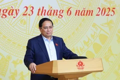 Prime Minister Pham Minh Chinh chairs the conference. (Photo: VNA)