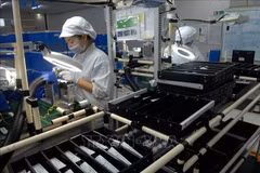 A production line for electronic devices and automotive and motorcycle lighting equipment at Vietnam Stanley Electric Co., Ltd, a Japanese-invested company in Hanoi. (Photo: VNA)