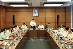 State President Luong Cuong speaks at a group discussion as part of the 9th session of the 15th National Assembly (NA) on May 8, 2025. (Photo: VNA)