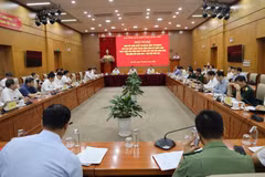 The conference reviews the implementation of Resolution No. 36-NQ/TW on the sustainable development of Vietnam’s marine economy through 2030 in northern localities. (Photo: VietnamPlus)