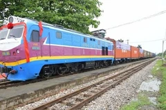 A Vietnam - China freight train (Photo: VNA)