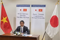 Japanese Ambassador to Vietnam Ito Naoki holds a press briefing on November 27 in Hanoi on the second anniversary of the Vietnam–Japan Comprehensive Strategic Partnership. (Photo: VNA)