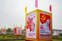 A poster marking the 95th founding anniversary of the Communist Party of Vietnam (February 3, 1930 – 2025). (Photo: VNA)