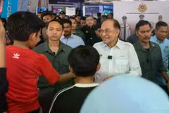 Malaysian Prime Minister Datuk Seri Anwar Ibrahim at at the 80th anniversary celebration of the Road Transport Department on April 25, 2026. (Photo: theedgemalaysia.com)
