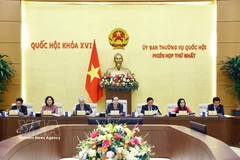 NA Chairman Tran Thanh Man chairs the 16th NA Standing Committee's first session on April 6. (Photo: VNA)