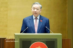 Party General Secretary To Lam addresses the opening of the first session of the 16th National Assembly in Hanoi on April 6. (Photo: VNA)