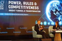 Chan Chun Sing, Minister for Defence of Singapore, speaks at the 18th ASEAN & Asia Forum on August 3 during the keynote dialogue, Power and Agency amidst Turmoil. (Photo: SIIA)
