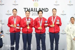 VIetnamese karateists win gold medals (Photo: VNA)
