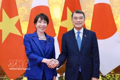 Prime Minister Le Minh Hung and Japanese Prime Minister Takaichi Sanae. (Photo: VNA)