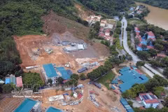 An overview of the integrated primary and lower secondary boarding school project in Phong Tho commune, Lai Chau province. (Photo: VNA)