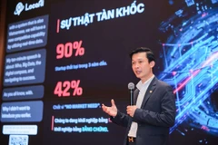 Vu Ngoc Quyet, Founder and CEO of LocaAI, speaks about AI technology at TECHFEST Vietnam 2025, held in Hanoi from December 12-14, 2025. (Photo: VNA)