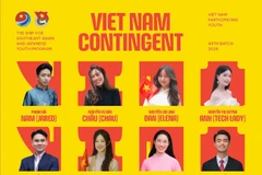 The 16 Vietnamese delegates to board the 49th Ship for Southeast Asian and Japanese Youth Programme (SSEAYP). (Photo: The organising board)