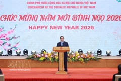 PM Pham Minh Chinh speaks at the banquet (Photo: VNA)