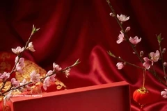 The horse-themed stamp set and commemorative coin. (Photo: VNA) 