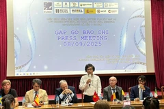 A September 8 press meeting on the 15th European-Vietnamese Documentary Film Festival (Photo: VNA)
