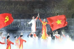 A music show marking the CPV's 95th anniversary in Hanoi. (Photo: VNA)