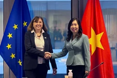 Vietnamese Deputy Minister of Foreign Affairs Le Thi Thu Hang (R) and Acting Managing Director for Asia and the Pacific of EEAS Paola Pampaloni (Photo: baoquocte.vn)