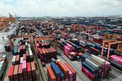 A container warehouse at Tan Vu port in Hai Phong city (Photo: VNA)