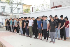 Suspects of the transnational cyber fraud ring (Photo: baocongan.gov.vn)
