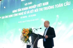Director of the Vietnam Trade Promotion Agency Vu Ba Phu speaks at the seminar on October 27. (Photo: VNA)