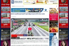 The Cambodian news site Fresh News runs an article on Vietnam marking National Day with a large-scale military parade (screenshot), featuring numerous photos and video clips of the event. (Photo: VNA)