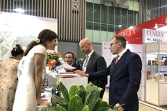 The Italian booth at the ProPak Vietnam 2025 in Ho Chi Minh City. (Photo: VNA)