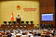 At the 15th National Assembly (NA)'s 10th session (Photo: VNA)