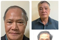 Hoang Van Thang (left), former Deputy Minister of Agriculture and Rural Development, along with Tran To Nghi and Tran Van Lang (Photo: cand.com.vn)