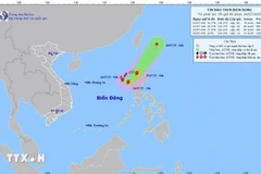 Storm Comay's movement on early July 24 (Photo: National Centre for Hydro-Meteorological Forecasting)
