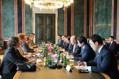 The CPV delegation meets with Second President of the Austrian National Council Peter Haubner. (Photo: VNA)