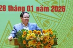 Prime Minister Pham Minh Chinh speaks at the second meeting of the National Committee for APEC 2027 in An Giang on January 28, 2026 (Photo: VNA)