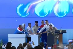 Indonesian President Prabowo Subianto inaugurates the Refinery Development Master Plan (RDMP) project at Refinery Unit V in Balikpapan City, East Kalimantan, on January 12, 2026. Source: ANTARA/YouTube Sekretariat Presiden)