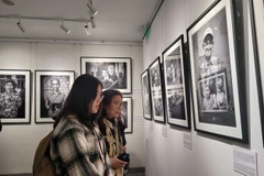 Visitors at the “Continuum: Vietnam” photo exhibition. (Photo: VNA)