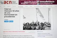 A screenshot of the article by the Cuban News Agency. (Photo: VNA)