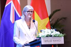 Australian Governor-General Sam Mostyn speaks at the Vietnam - Australia Forum 2025 (Photo: VNA)