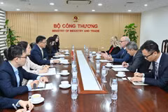 The meeting between Minister of Industry and Trade Le Manh Hung and Canadian Ambassador to Vietnam Jim Nickel in Hanoi on May 11. (Photo: moit.gov.vn)