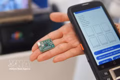 Semiconductor chips - a technology product at the VIIE 2025 Innovation Exhibition in October 2025. (Photo: VNA)