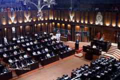 General Secretary of the Communist Party of Vietnam (CPV) Central Committee and State President To Lam addresses the Parliament of Sri Lanka on May 8. (Photo: VNA)