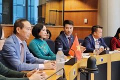 National Assembly Vice Chairwoman Nguyen Thi Thanh (3rd from left) at her meeting with European Parliament (EP) Vice-President Younous Omarjee (Photo: daibieunhandan.vn)